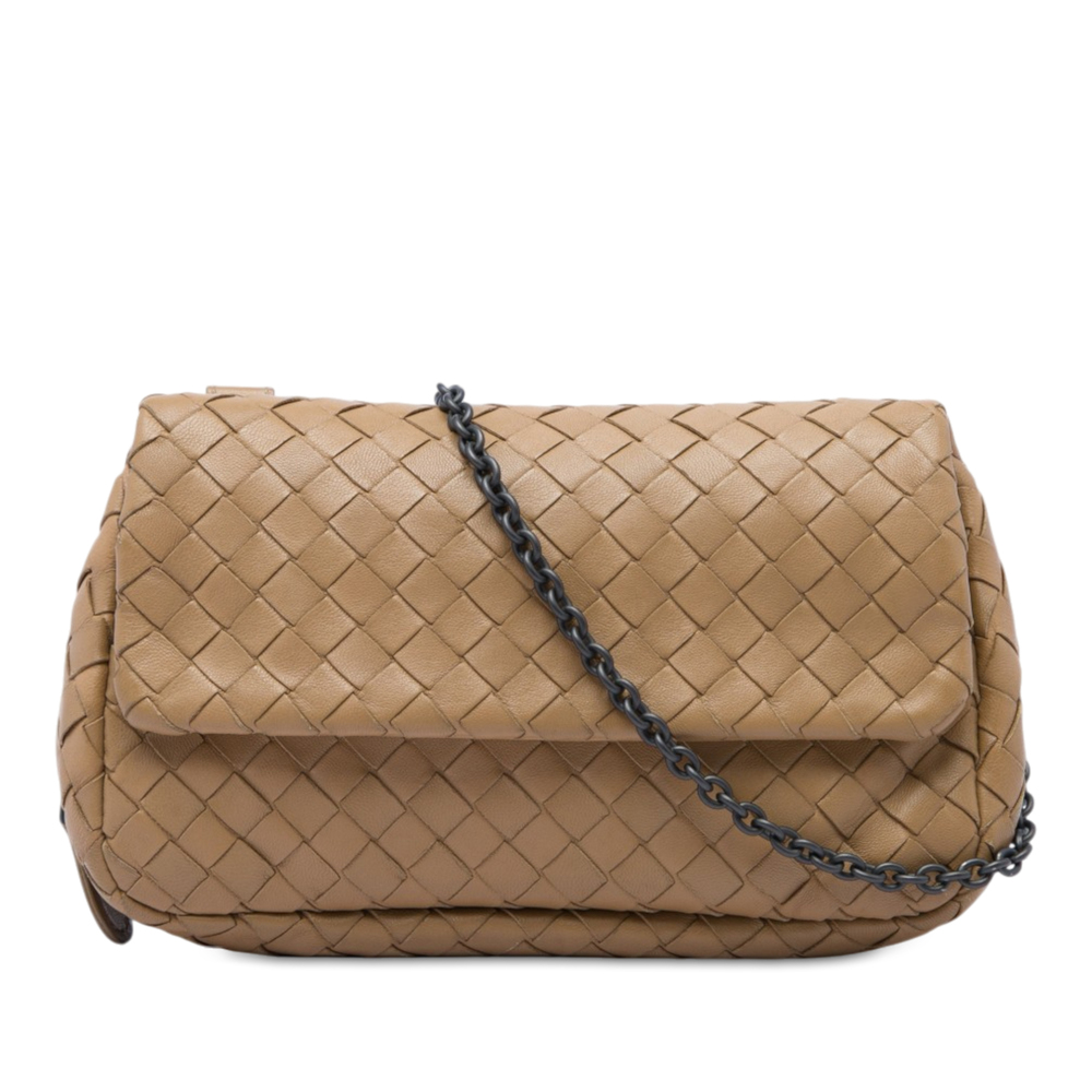 Pre-Loved Bottega Veneta Mini Nappa Intrecciato Expandable Chain Flap Crossbody